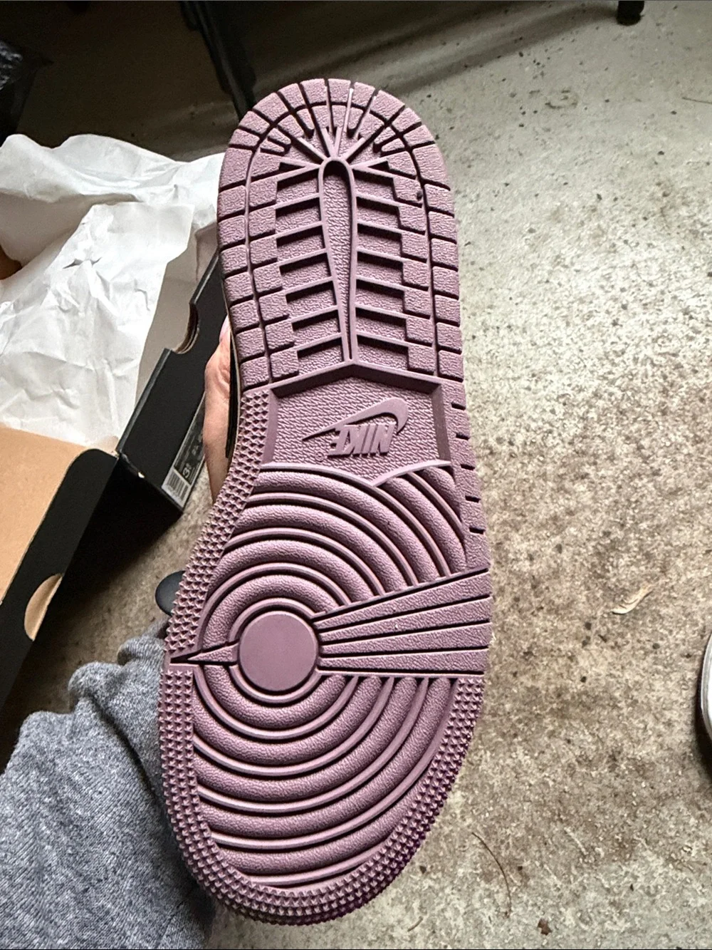 Nike High-Top Sneakers in Mauve and Black